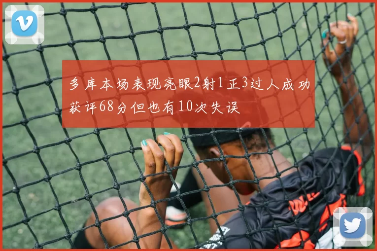 多库本场表现亮眼2射1正3过人成功获评68分但也有10次失误